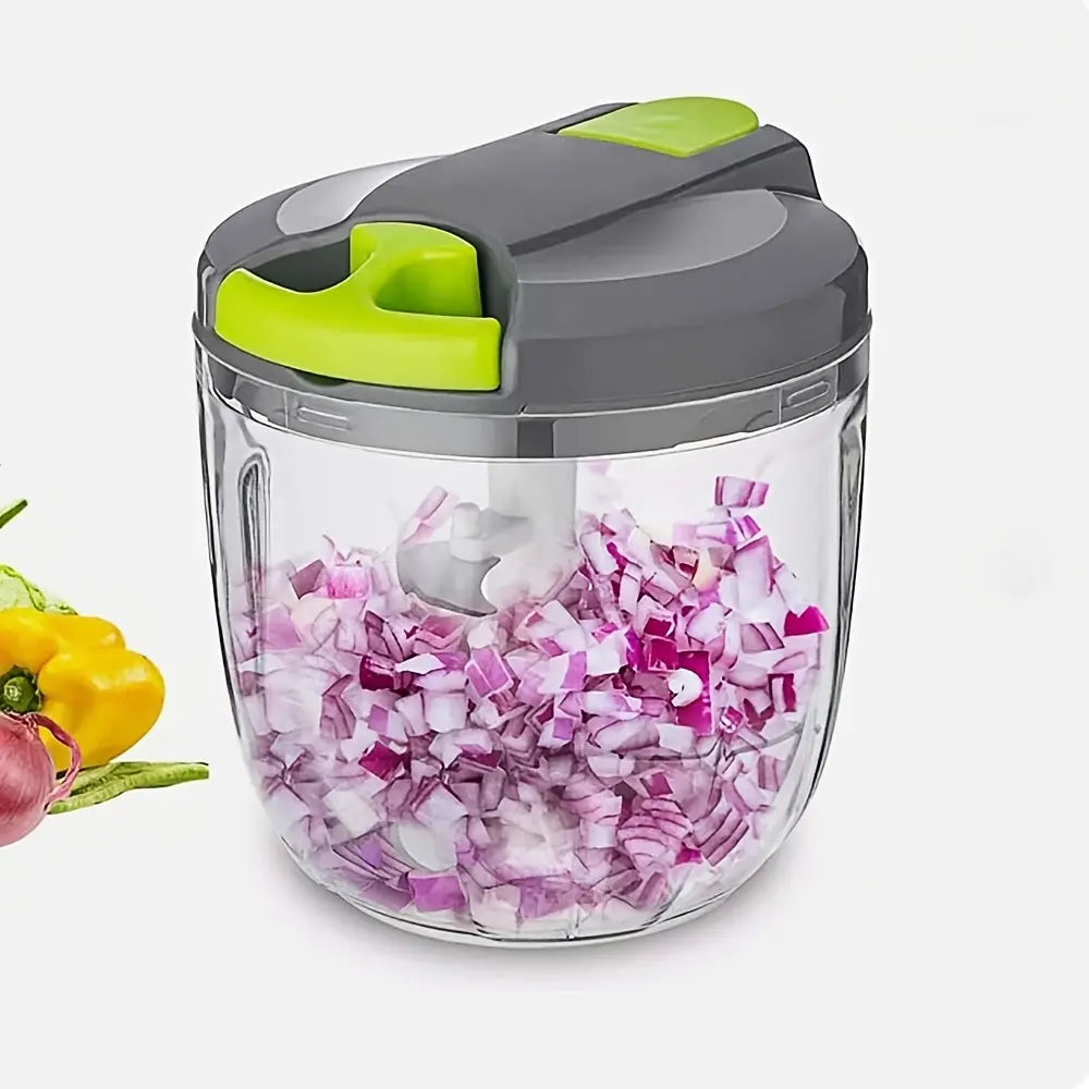 1000ML Professional Manual Vegetable Chopper - Non-Toxic Plastic Multifunctional Durable Kitchen Gadget with Detachable Stainless Steel Components, Airtight Design, Anti-Slip Surface, Fast Even Chopping, Fast Garlic Mince, Food Choppers,Sohochic