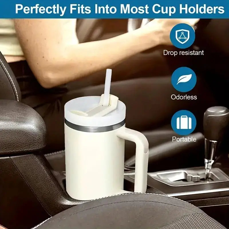 40Oz Straw Cup, 1 Count Reusable Stainless Steel Vacuum Flask with Straw, Drinking Cup for Cold & Hot Drinks, Water, Ice Tea or Coffee, Smoothie