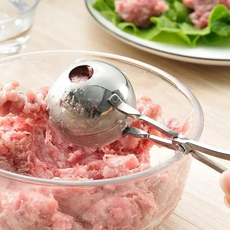 Meat Ball Maker Tool Stainless Steel Clip round Rice Ball Shaper Spoon Meatball Making Mold Non Stick Stuffed Kitchen Gadget Kitchen Utensil Kitchen Tools