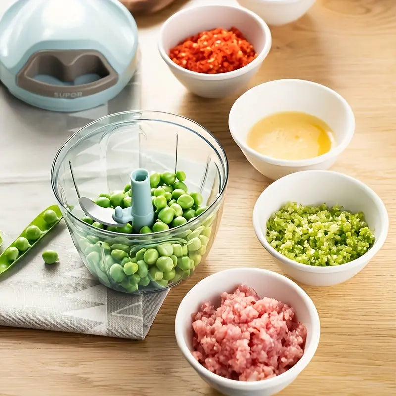 1000ML Professional Manual Vegetable Chopper - Non-Toxic Plastic Multifunctional Durable Kitchen Gadget with Detachable Stainless Steel Components, Airtight Design, Anti-Slip Surface, Fast Even Chopping, Fast Garlic Mince, Food Choppers,Sohochic