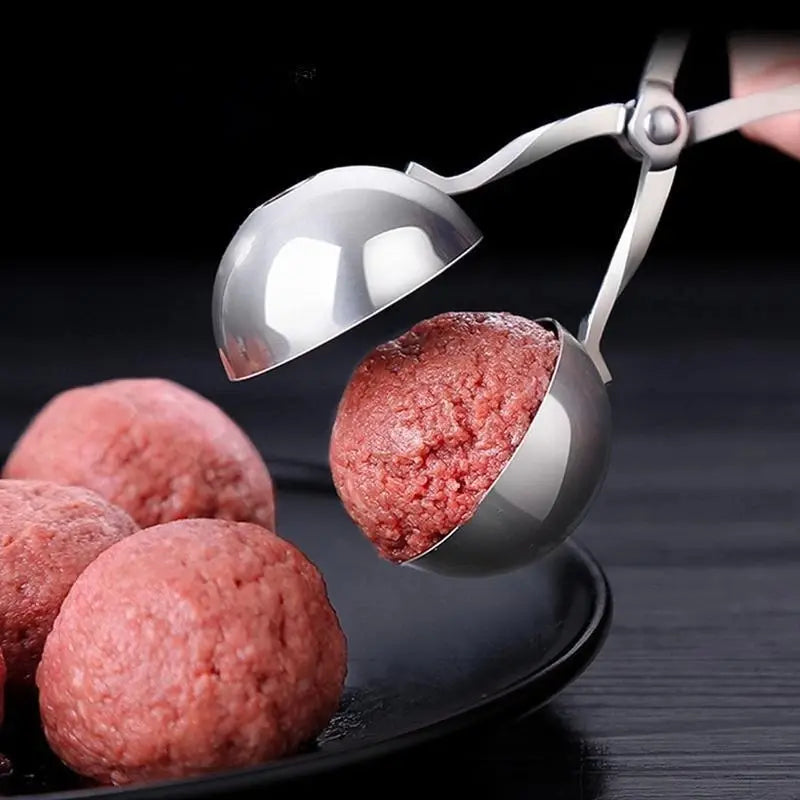 Meat Ball Maker Tool Stainless Steel Clip round Rice Ball Shaper Spoon Meatball Making Mold Non Stick Stuffed Kitchen Gadget Kitchen Utensil Kitchen Tools