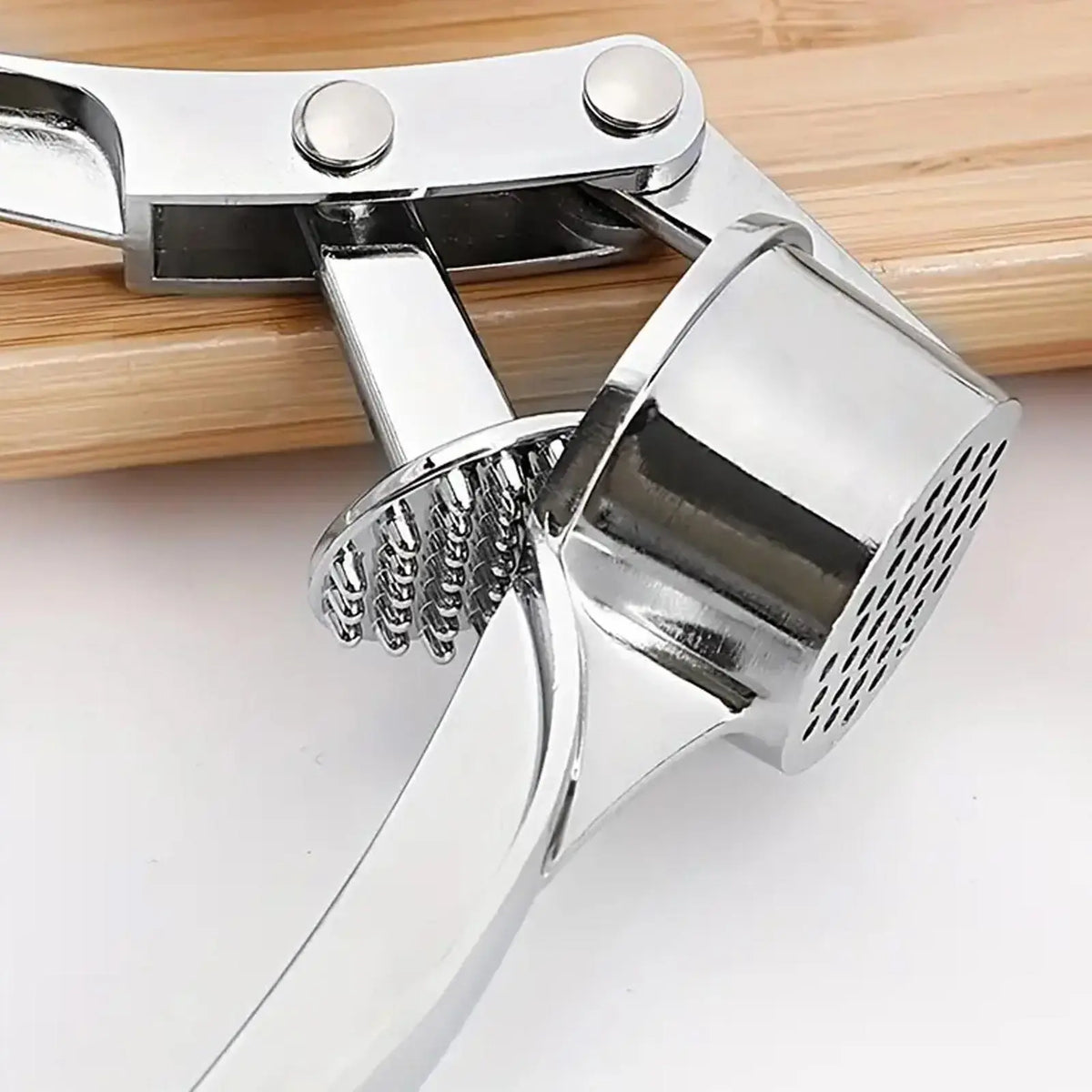 Sturdy 5-In-1 Stainless Steel Garlic Press Multi-Tool - Durable Kitchen Cooking Utensils for Adults, Home Cooking Supplies with Mincer, Crusher, Bottle Opener, Pit Remover, Easy to Clean Kitchenware