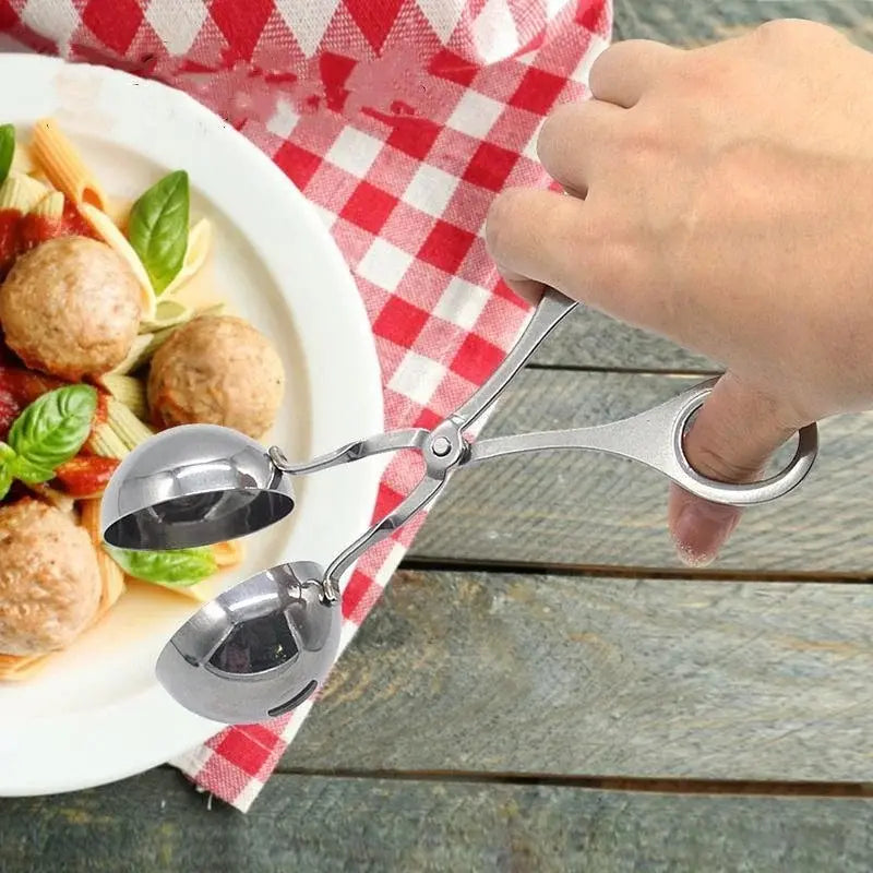 Meat Ball Maker Tool Stainless Steel Clip round Rice Ball Shaper Spoon Meatball Making Mold Non Stick Stuffed Kitchen Gadget Kitchen Utensil Kitchen Tools