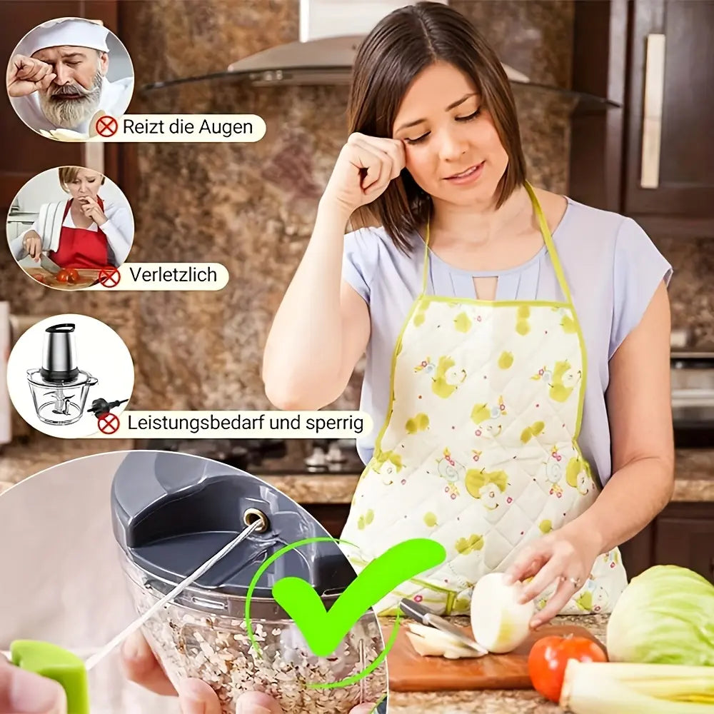 1000ML Professional Manual Vegetable Chopper - Non-Toxic Plastic Multifunctional Durable Kitchen Gadget with Detachable Stainless Steel Components, Airtight Design, Anti-Slip Surface, Fast Even Chopping, Fast Garlic Mince, Food Choppers,Sohochic