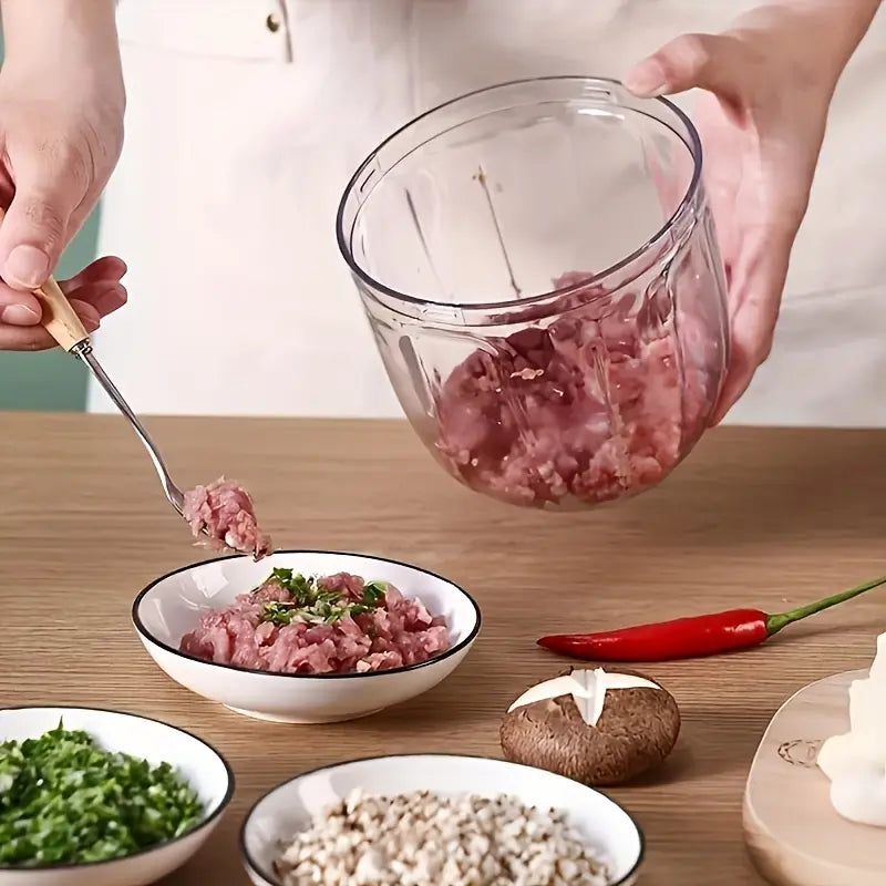 1000ML Professional Manual Vegetable Chopper - Non-Toxic Plastic Multifunctional Durable Kitchen Gadget with Detachable Stainless Steel Components, Airtight Design, Anti-Slip Surface, Fast Even Chopping, Fast Garlic Mince, Food Choppers,Sohochic