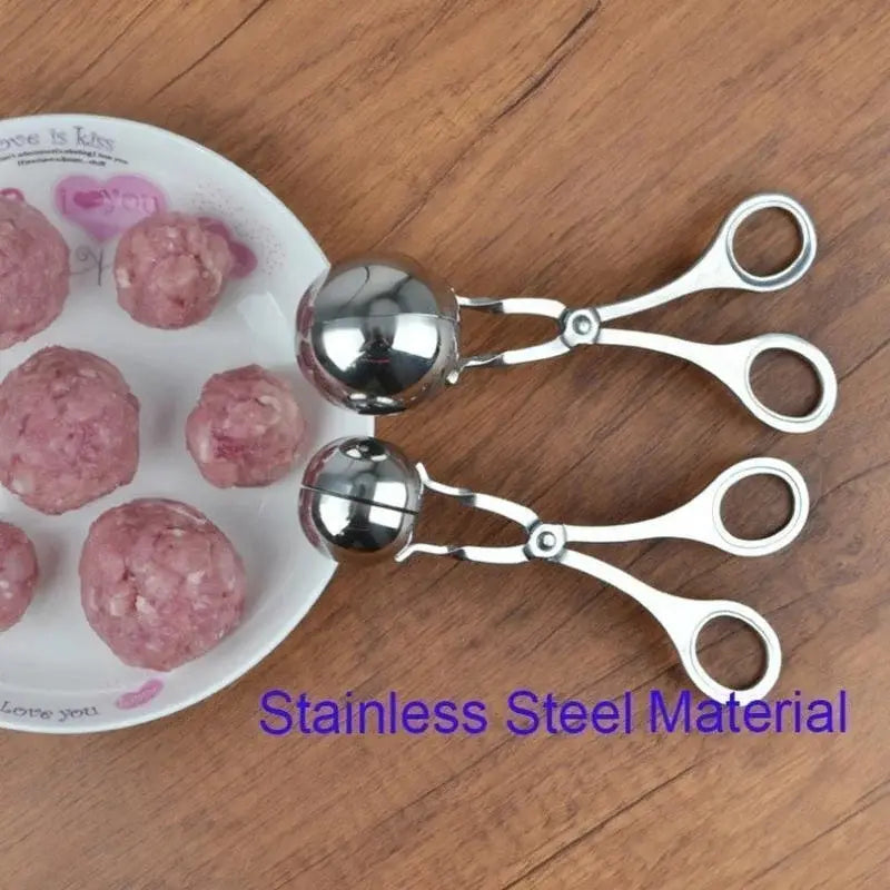 Meat Ball Maker Tool Stainless Steel Clip round Rice Ball Shaper Spoon Meatball Making Mold Non Stick Stuffed Kitchen Gadget Kitchen Utensil Kitchen Tools