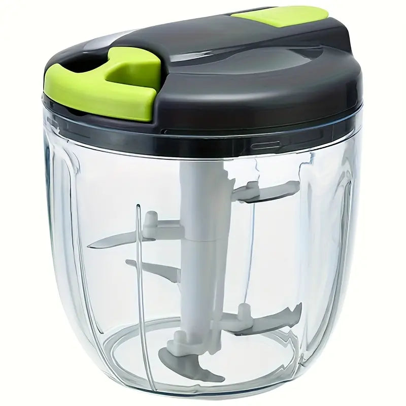 1000ML Professional Manual Vegetable Chopper - Non-Toxic Plastic Multifunctional Durable Kitchen Gadget with Detachable Stainless Steel Components, Airtight Design, Anti-Slip Surface, Fast Even Chopping, Fast Garlic Mince, Food Choppers,Sohochic