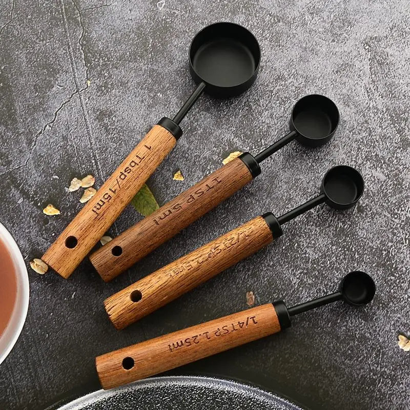Stainless Steel Measuring Cup & Spoon Set, 4/8 Multifunctional Measuring Utensils with Handle, Stainless Steel Dishwasher Safe, Nesting Metal Spoons and Cups for Cooking and Baking Supplies, Kitchen Measuring Utensils, Kitchenware, Food Measuring Tool