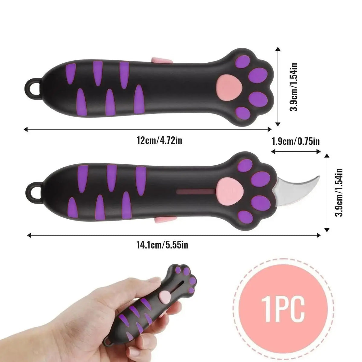 Cute Extendable Cat Paw Unboxer, Portable Lightweight Gift Opener, Easy Openers, Ideal for Women and Girls, Perfect Valentine'S Day and Anniversary Gift
