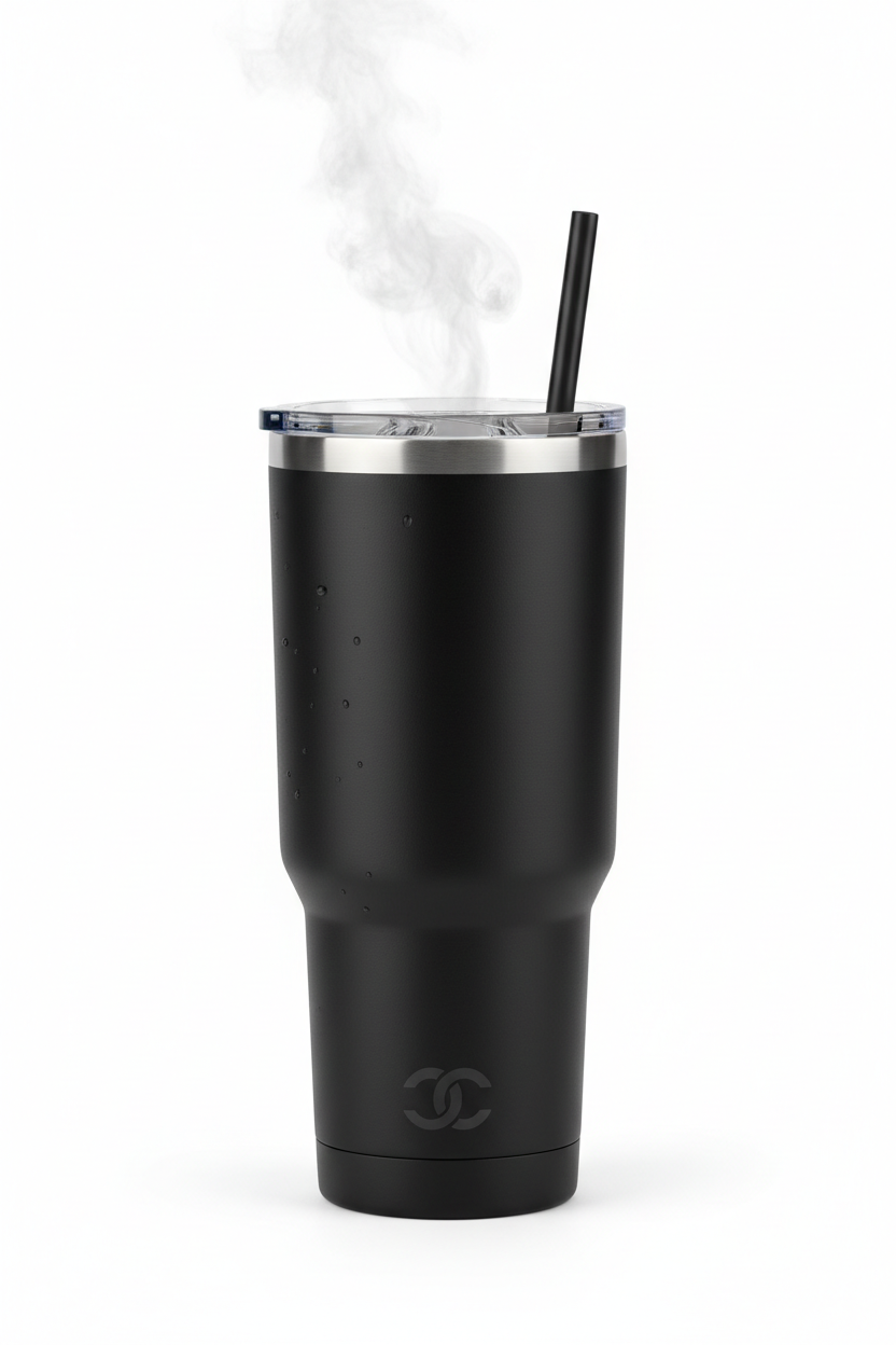 40Oz Straw Cup, 1 Count Reusable Stainless Steel Vacuum Flask with Straw, Drinking Cup for Cold & Hot Drinks, Water, Ice Tea or Coffee, Smoothie