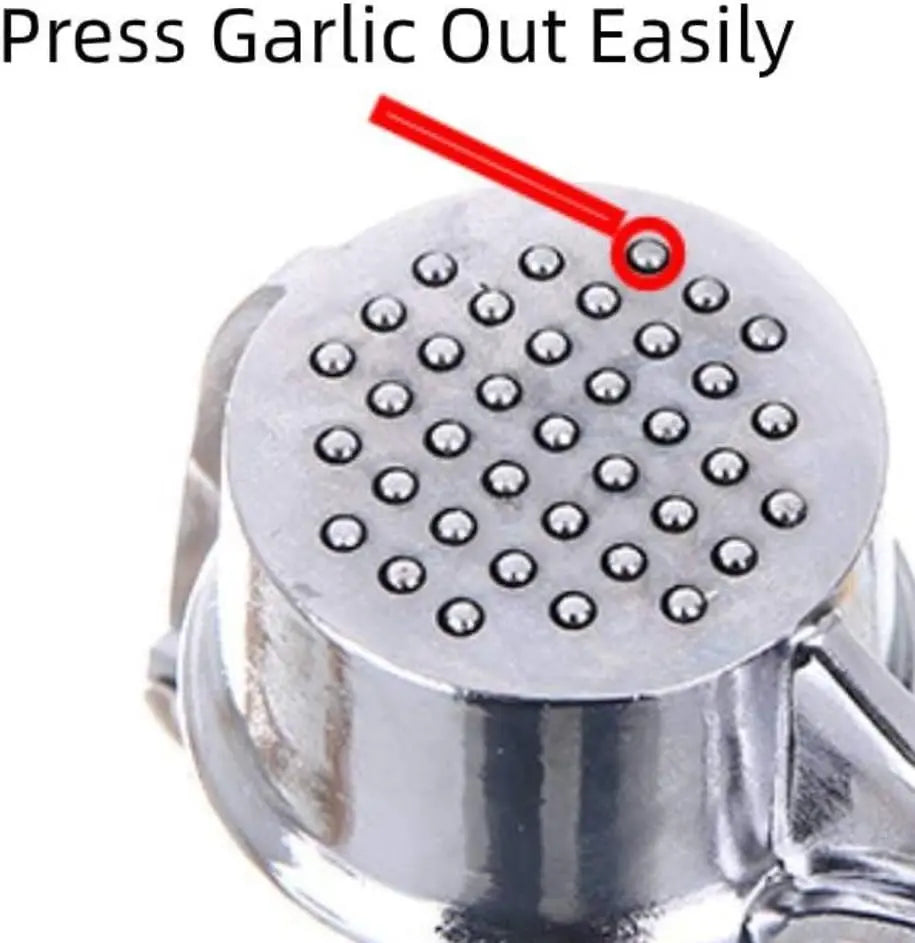 Sturdy 5-In-1 Stainless Steel Garlic Press Multi-Tool - Durable Kitchen Cooking Utensils for Adults, Home Cooking Supplies with Mincer, Crusher, Bottle Opener, Pit Remover, Easy to Clean Kitchenware