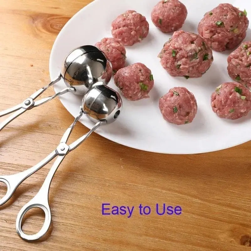 Meat Ball Maker Tool Stainless Steel Clip round Rice Ball Shaper Spoon Meatball Making Mold Non Stick Stuffed Kitchen Gadget Kitchen Utensil Kitchen Tools