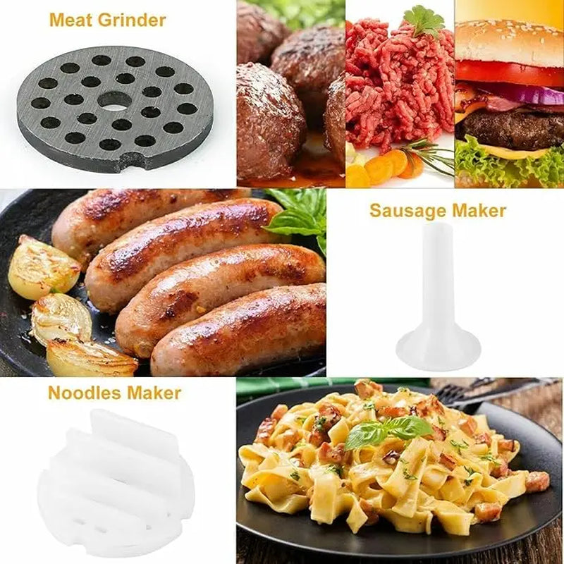 Manual Meat Grinder, Heavy Duty Aluminum Alloy Hand Meat Grinder with Table Clamp, Meat Mincer Sausage Maker for Beef Pepper Mushroom